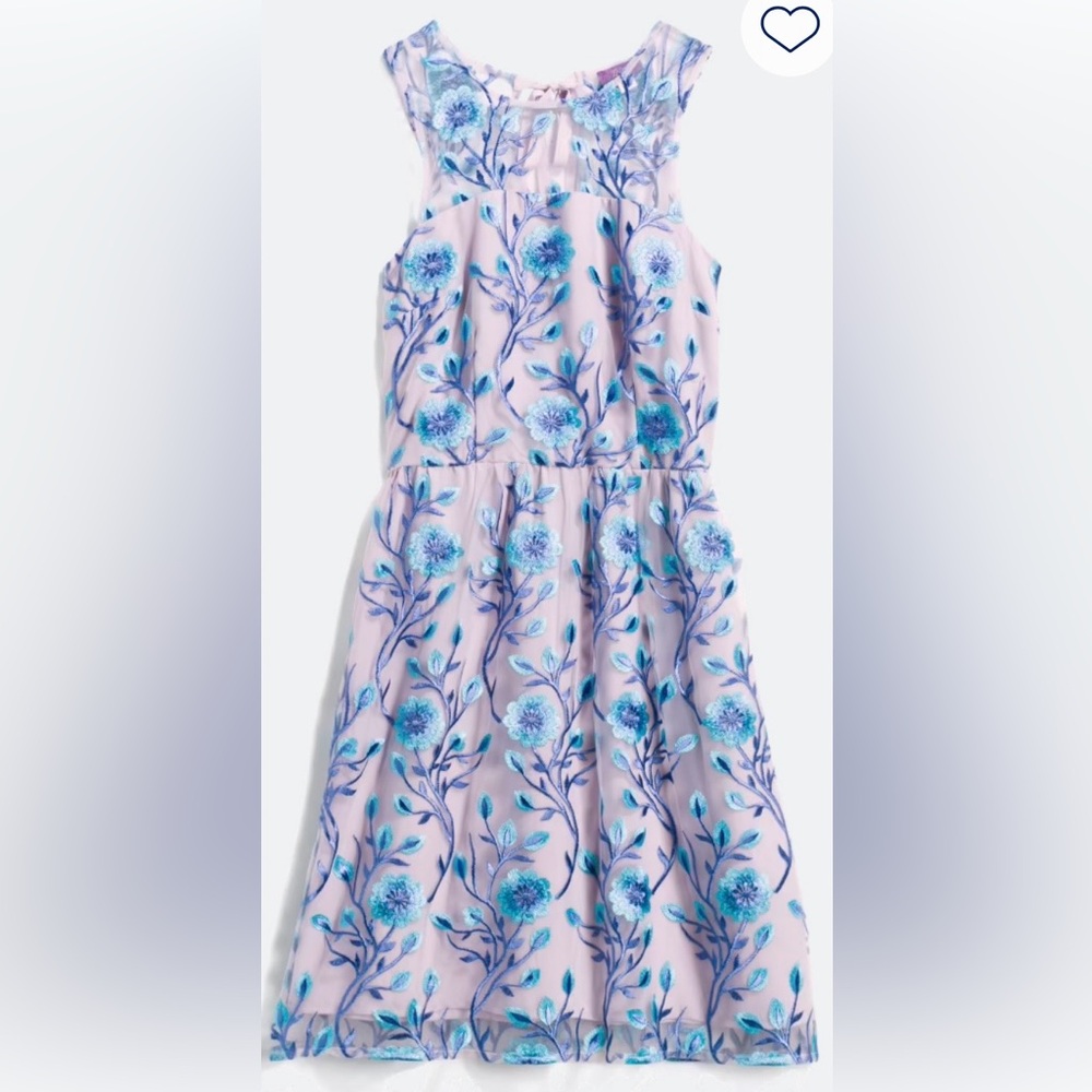 Truly Poppy Sienne Embroidered Mesh Dress